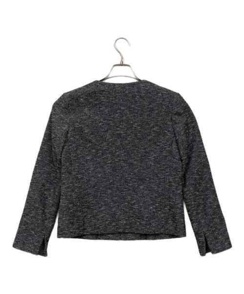theory luxe（セオリーリュクス）theory luxe (セオリーリュクス) ノーカラーツイードジャケット ネイビー サイズ:38の古着・服飾アイテム