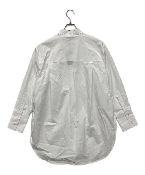 EMPORIO ARMANI（エンポリオ アルマーニ）EMPORIO ARMANI (エンポリオ アルマーニ) ノーカラーシャツ ホワイト サイズ:44の古着・服飾アイテム