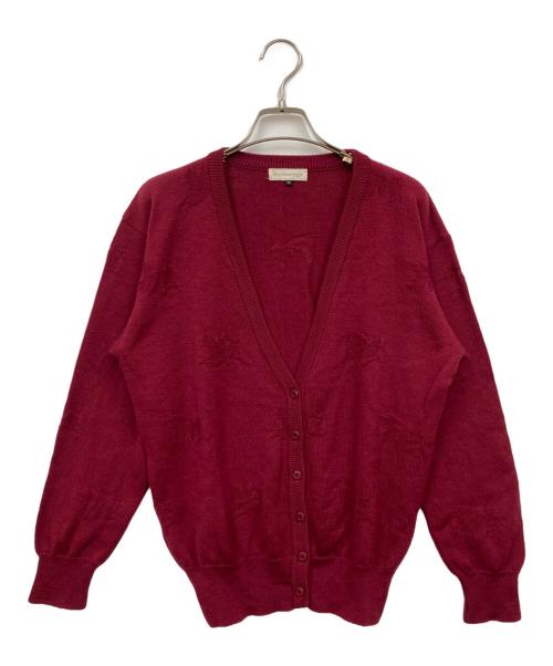 Burberry's（バーバリーズ）Burberry's (バーバリーズ) ホースロゴカーディガン レッド サイズ:Mの古着・服飾アイテム