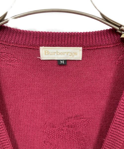 Burberry's（バーバリーズ）Burberry's (バーバリーズ) ホースロゴカーディガン レッド サイズ:Mの古着・服飾アイテム