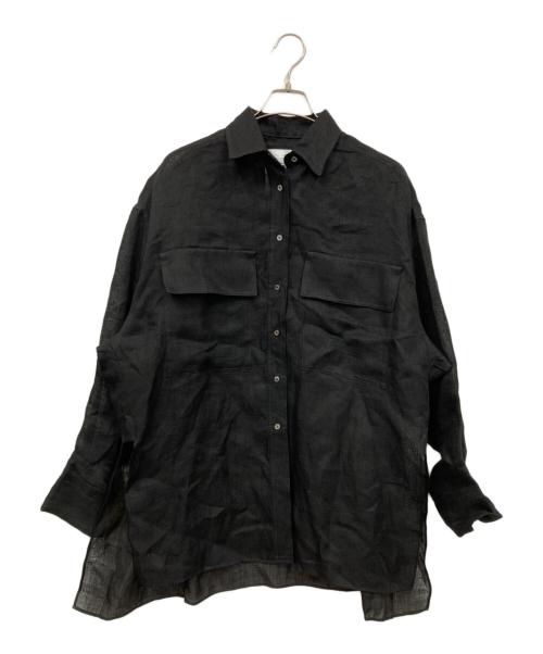 CHAOS（カオス）Chaos (カオス) リネンシャツ ブラック サイズ:Fの古着・服飾アイテム