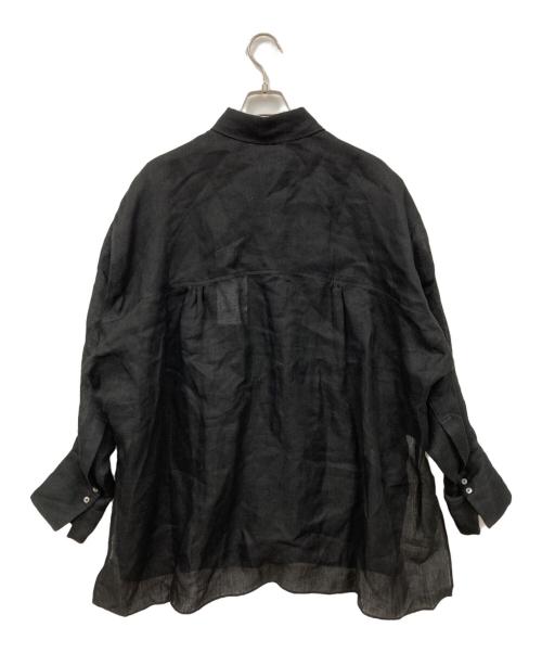 CHAOS（カオス）Chaos (カオス) リネンシャツ ブラック サイズ:Fの古着・服飾アイテム