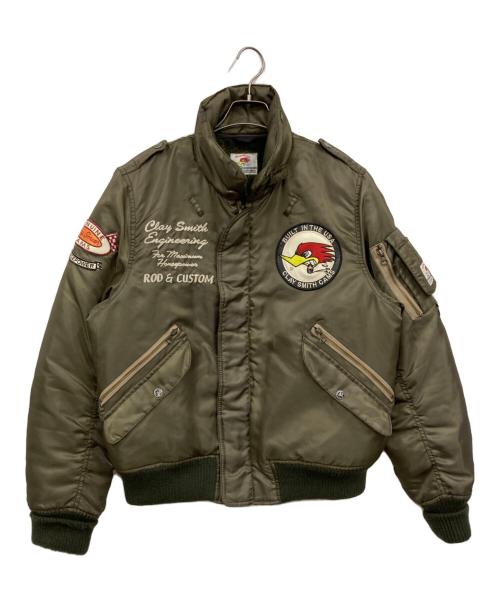 CLAY SMITH（クレイスミス）Clay Smith (クレイスミス) フライトジャケット カーキ サイズ:Lの古着・服飾アイテム