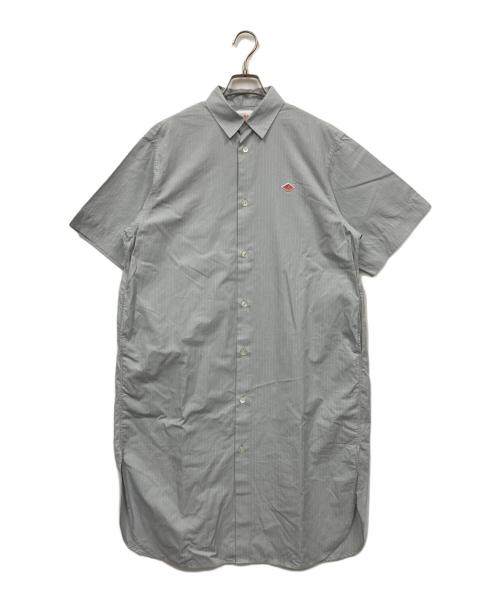 DANTON（ダントン）DANTON (ダントン) コットンポプリン 半袖 ロングシャツワンピース スカイブルー サイズ:36の古着・服飾アイテム