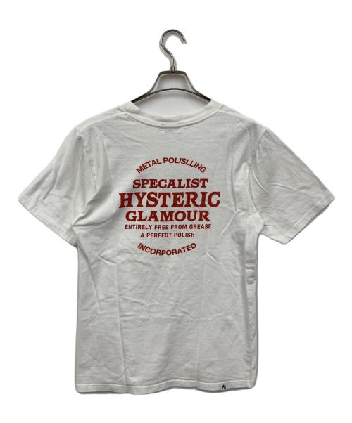 Hysteric Glamour（ヒステリックグラマー）Hysteric Glamour (ヒステリックグラマー) METAL POLISH Tシャツ ホワイト サイズ:Sの古着・服飾アイテム