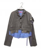 ANREALAGE HOMME×nori enomotoアンリアレイジオム×ノリ エノモト）の古着「テーラードジャケット」｜グレー