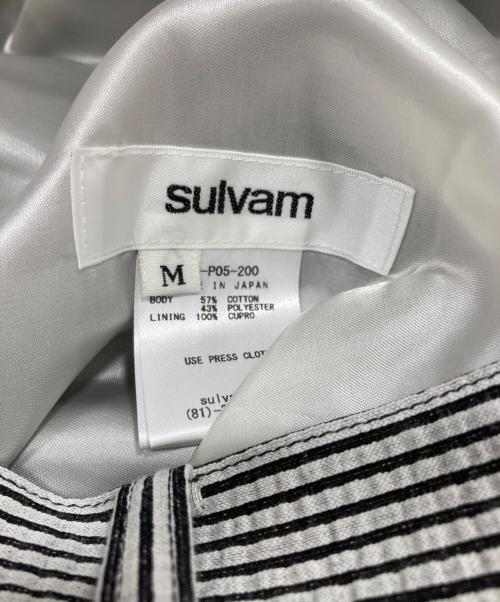 sulvam（サルバム）sulvam (サルバム) ストライプパンツ ホワイト サイズ:Mの古着・服飾アイテム