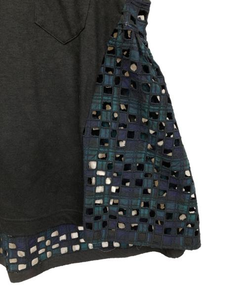 sacai（サカイ）sacai (サカイ) ノースリーブブラウス ネイビー×ブラック サイズ:19の古着・服飾アイテム