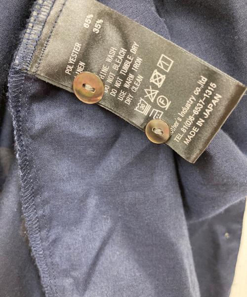 mizuiro-ind（ミズイロインド）mizuiro-ind (ミズイロインド) リネン混シャツ ネイビー サイズ:表記無しの古着・服飾アイテム