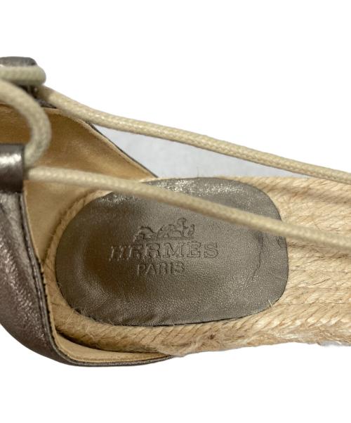 HERMES（エルメス）HERMES (エルメス) エスパドリーユ ベージュ サイズ:37の古着・服飾アイテム