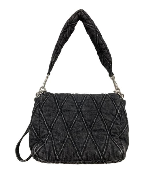 DIESEL（ディーゼル）DIESEL (ディーゼル) CHARM‐Dデニムショルダーバッグ ブラックの古着・服飾アイテム