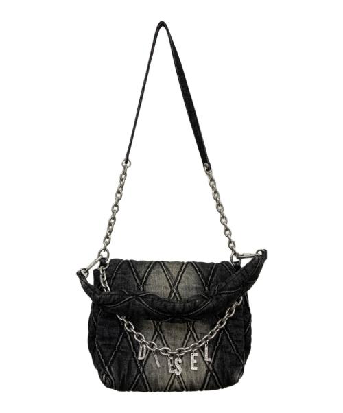DIESEL（ディーゼル）DIESEL (ディーゼル) CHARM‐Dデニムショルダーバッグ ブラックの古着・服飾アイテム