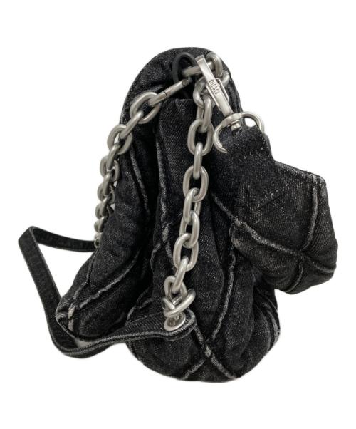 DIESEL（ディーゼル）DIESEL (ディーゼル) CHARM‐Dデニムショルダーバッグ ブラックの古着・服飾アイテム