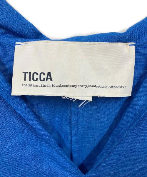 ticca（ティッカ）TICCA (ティッカ) 半袖ワンピース ブルー サイズ:Fの古着・服飾アイテム