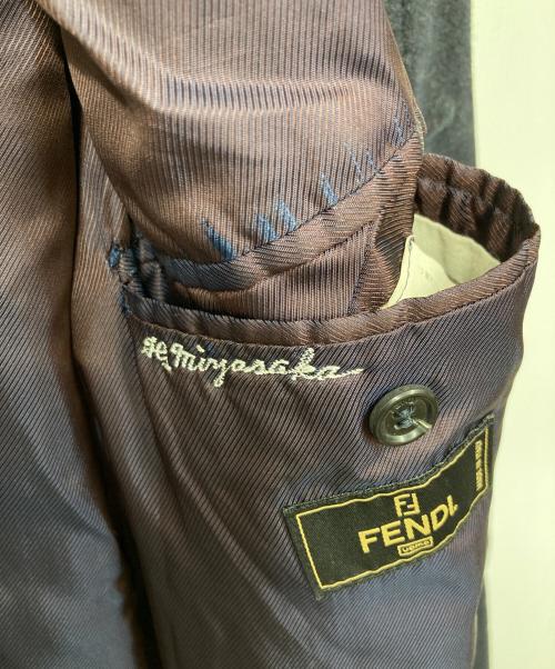 FENDI（フェンディ）FENDI (フェンディ) ステンカラーコート ネイビー サイズ:不明の古着・服飾アイテム