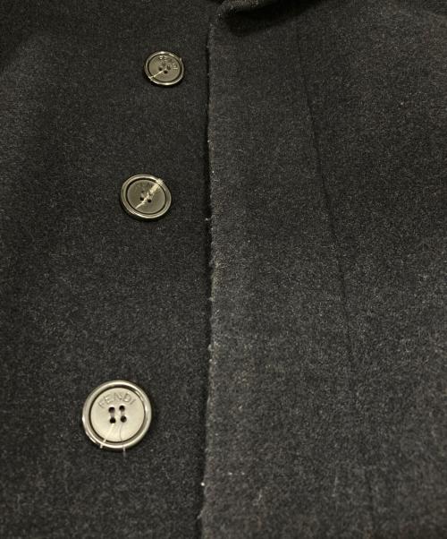 FENDI（フェンディ）FENDI (フェンディ) ステンカラーコート ネイビー サイズ:不明の古着・服飾アイテム