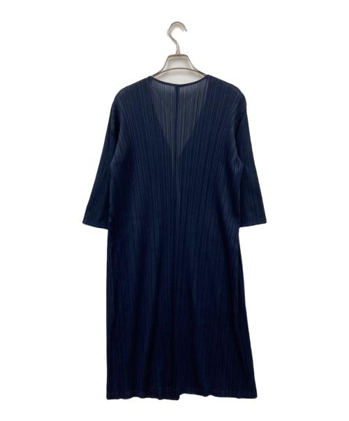 PLEATS PLEASE（プリーツプリーズ）PLEATS PLEASE (プリーツプリーズ) ロングカーディガン ネイビー サイズ:2の古着・服飾アイテム