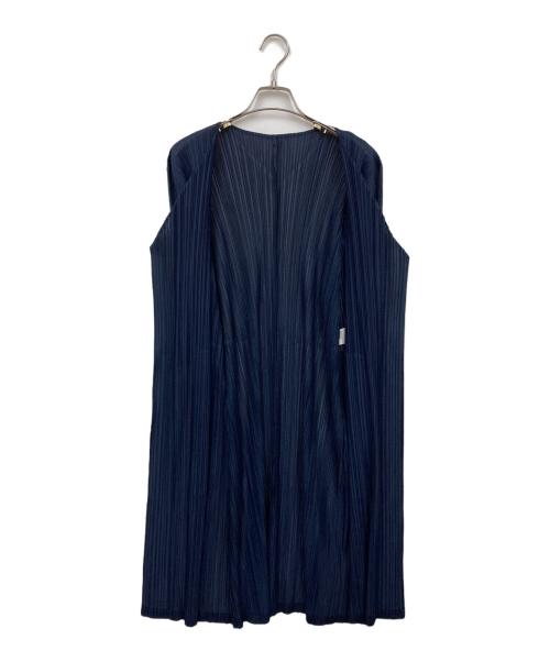 PLEATS PLEASE（プリーツプリーズ）PLEATS PLEASE (プリーツプリーズ) ロングカーディガン ネイビー サイズ:2の古着・服飾アイテム