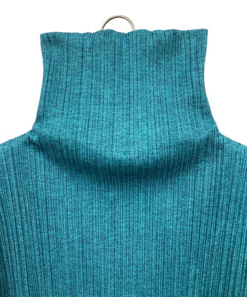PLEATS PLEASE（プリーツプリーズ）PLEATS PLEASE (プリーツプリーズ) ハイネックノースリーブブラス スカイブルー サイズ:3の古着・服飾アイテム