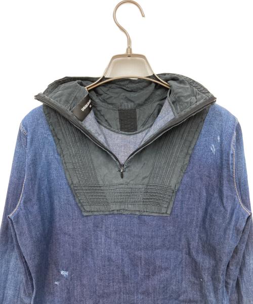 DSQUARED2（ディースクエアード）DSQUARED2 (ディースクエアード) ドッキングデニムブラウス ネイビー サイズ:42の古着・服飾アイテム
