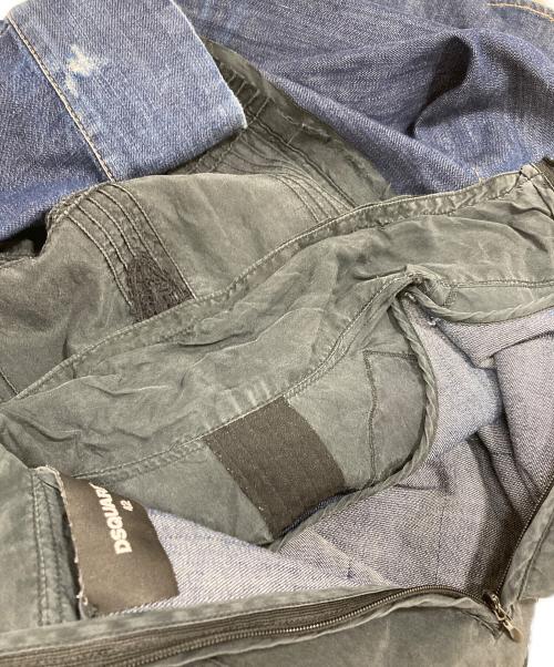 DSQUARED2（ディースクエアード）DSQUARED2 (ディースクエアード) ドッキングデニムブラウス ネイビー サイズ:42の古着・服飾アイテム