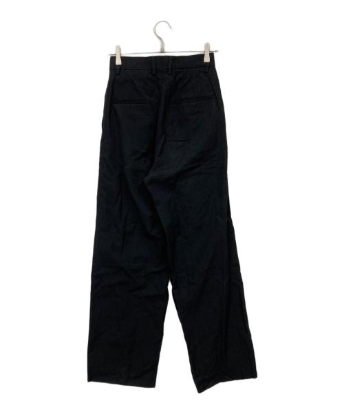 AURALEE（オーラリー）AURALEE (オーラリー) wool cotton linen ox onetuck slacks ブラックの古着・服飾アイテム