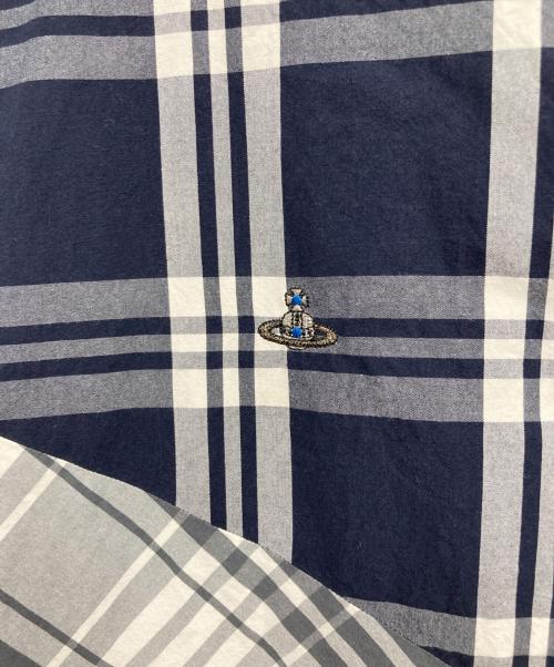 Vivienne Westwood（ヴィヴィアンウエストウッド）Vivienne Westwood (ヴィヴィアンウエストウッド) 変形シャツ ネイビー サイズ:46の古着・服飾アイテム