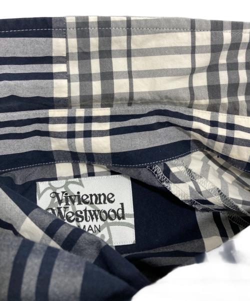 Vivienne Westwood（ヴィヴィアンウエストウッド）Vivienne Westwood (ヴィヴィアンウエストウッド) 変形シャツ ネイビー サイズ:46の古着・服飾アイテム