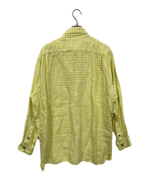 Acne studios（アクネ ストゥディオズ）ACNE STUDIOS (アクネ ストゥディオズ) ATLENT PICNIC リネンチェックシャツ イエロー サイズ:46の古着・服飾アイテム