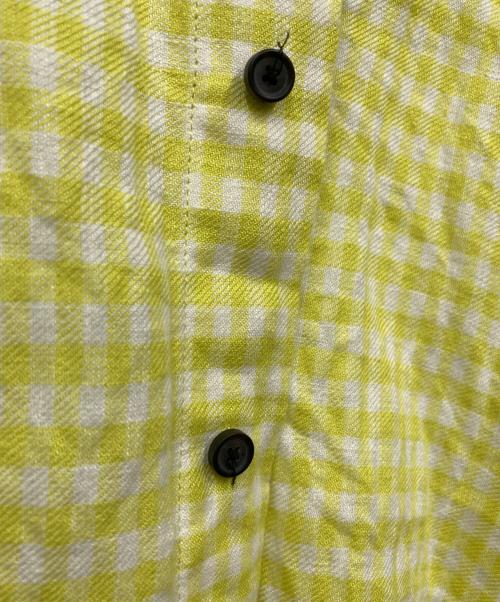 Acne studios（アクネ ストゥディオズ）ACNE STUDIOS (アクネ ストゥディオズ) ATLENT PICNIC リネンチェックシャツ イエロー サイズ:46の古着・服飾アイテム