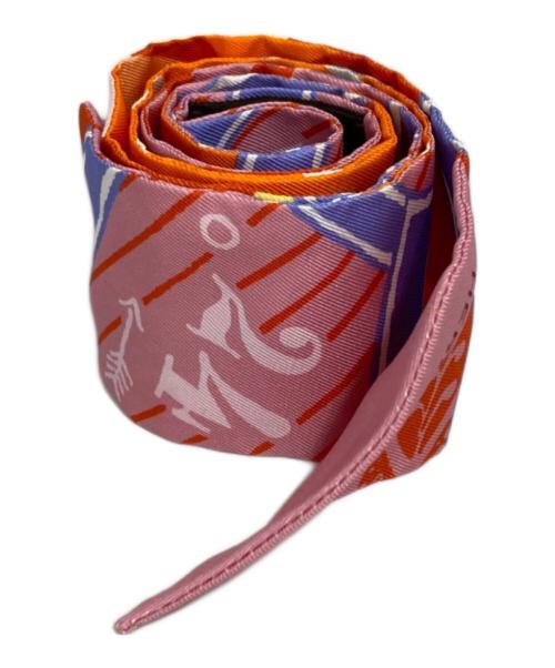 HERMES（エルメス）HERMES (エルメス) ツイリー シルクスカーフ オレンジの古着・服飾アイテム