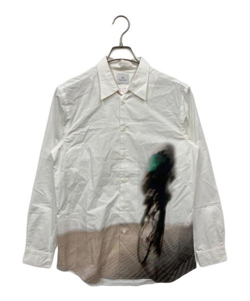 PAUL SMITH（ポールスミス）Paul Smith (ポールスミス) Cyclist Placement Shirt ネイビー サイズ:Mの古着・服飾アイテム