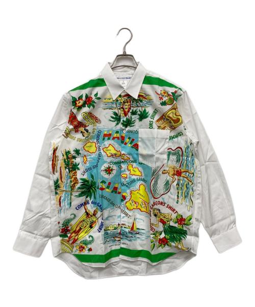 COMME des GARCONS SHIRT（コムデギャルソンシャツ）COMME des GARCONS SHIRT (コムデギャルソンシャツ) プリント シャツ ホワイト サイズ:Sの古着・服飾アイテム