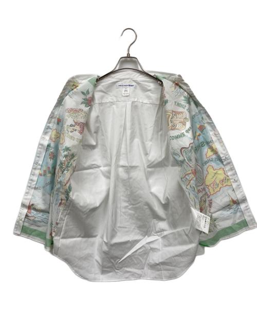 COMME des GARCONS SHIRT（コムデギャルソンシャツ）COMME des GARCONS SHIRT (コムデギャルソンシャツ) プリント シャツ ホワイト サイズ:Sの古着・服飾アイテム