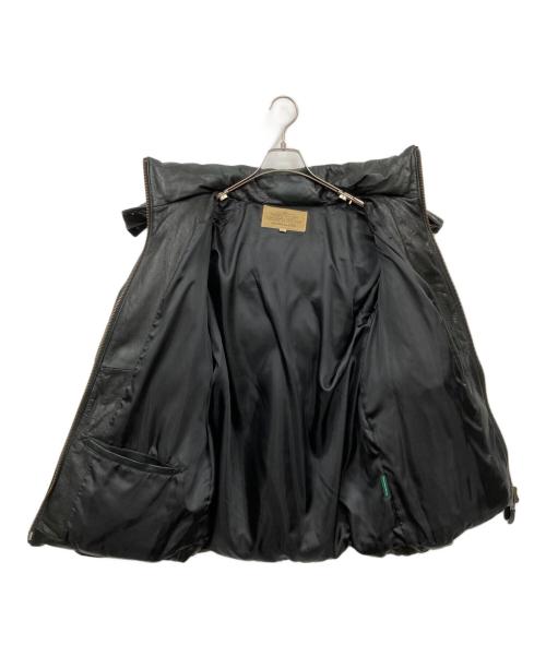 AVIREX（アヴィレックス）AVIREX (アヴィレックス) レザーダウンジャケット ブラック サイズ:2XLの古着・服飾アイテム
