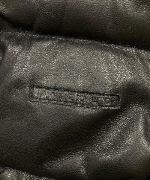 AVIREX（アヴィレックス）AVIREX (アヴィレックス) レザーダウンジャケット ブラック サイズ:2XLの古着・服飾アイテム
