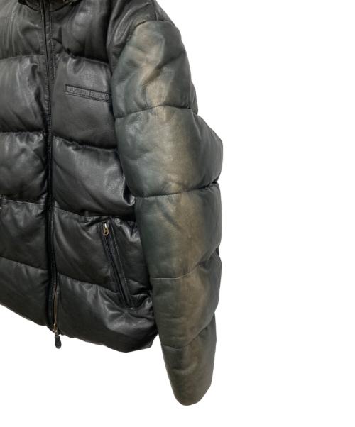 AVIREX（アヴィレックス）AVIREX (アヴィレックス) レザーダウンジャケット ブラック サイズ:2XLの古着・服飾アイテム