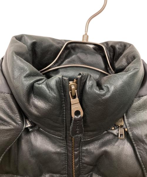 AVIREX（アヴィレックス）AVIREX (アヴィレックス) レザーダウンジャケット ブラック サイズ:2XLの古着・服飾アイテム