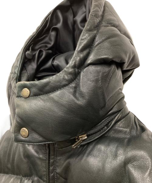 AVIREX（アヴィレックス）AVIREX (アヴィレックス) レザーダウンジャケット ブラック サイズ:2XLの古着・服飾アイテム