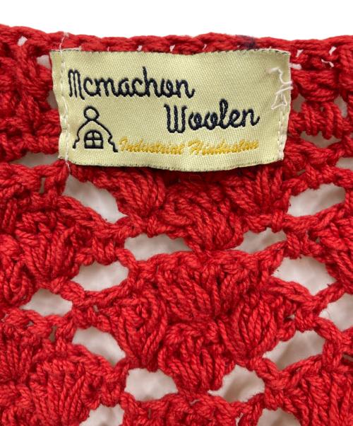 Mcmachan Woolen（マクマーンウーレン）Mcmachan Woolen (マクマーンウーレン) Niche. (ニッチ) クロシェニットカーディガン レッド サイズ:表記無しの古着・服飾アイテム