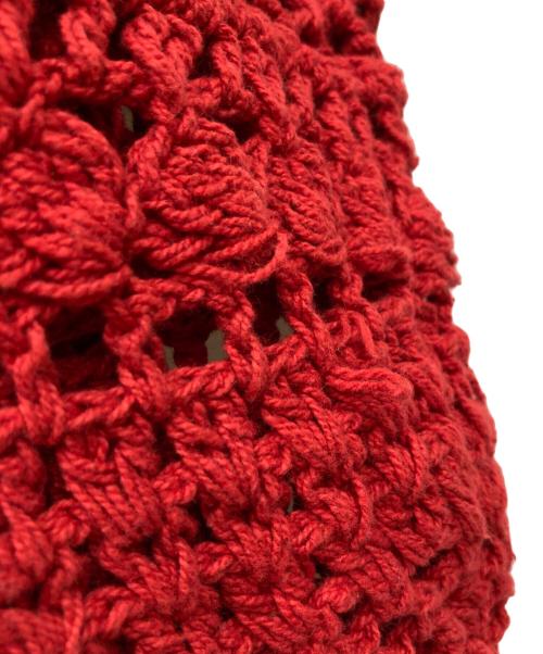 Mcmachan Woolen（マクマーンウーレン）Mcmachan Woolen (マクマーンウーレン) Niche. (ニッチ) クロシェニットカーディガン レッド サイズ:表記無しの古着・服飾アイテム