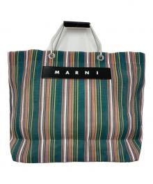 MARNI（マルニ）の古着「フラワーカフェトートバッグ」｜グリーン