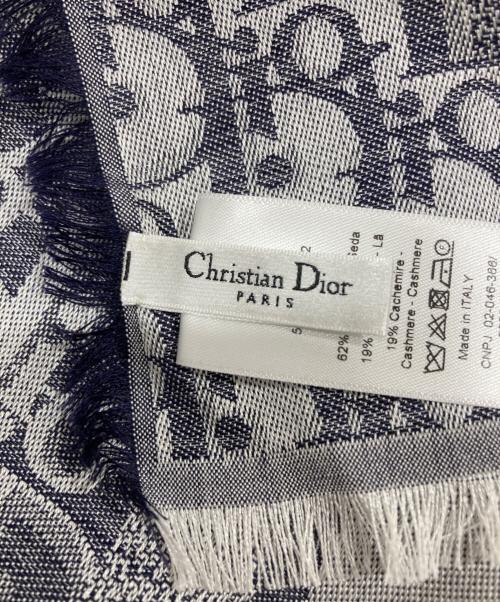 Christian Dior（クリスチャン ディオール）Christian Dior (クリスチャン ディオール) ショール ネイビーの古着・服飾アイテム