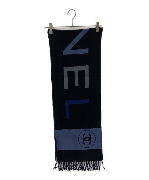 CHANEL（シャネル）CHANEL (シャネル) マフラー ブラック×ネイビー 未使用品の古着・服飾アイテム
