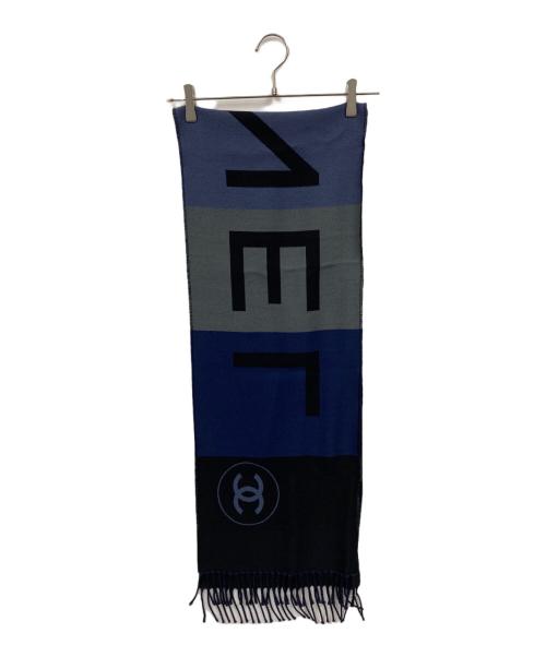 CHANEL（シャネル）CHANEL (シャネル) マフラー ブラック×ネイビー 未使用品の古着・服飾アイテム