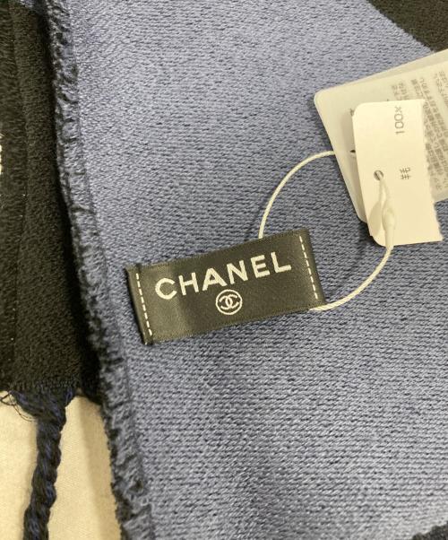 CHANEL（シャネル）CHANEL (シャネル) マフラー ブラック×ネイビー 未使用品の古着・服飾アイテム