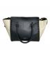 VALENTINO (ヴァレンティノ) ロックスタッズ スモール ダブルハンドル トートバッグ ホワイト×ブラック：50000円