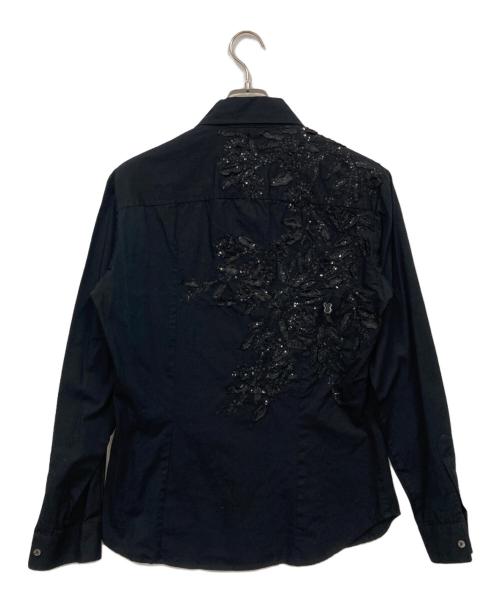 DOLCE & GABBANA（ドルチェ＆ガッバーナ）DOLCE & GABBANA (ドルチェ＆ガッバーナ) 刺繍シャツ ブラック サイズ:32/46の古着・服飾アイテム
