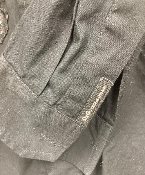 DOLCE & GABBANA（ドルチェ＆ガッバーナ）DOLCE & GABBANA (ドルチェ＆ガッバーナ) 刺繍シャツ ブラック サイズ:32/46の古着・服飾アイテム