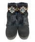 中古・古着 TORY BURCH (トリーバーチ) ラビットファースウェードブーツ ブラック サイズ:8：7000円